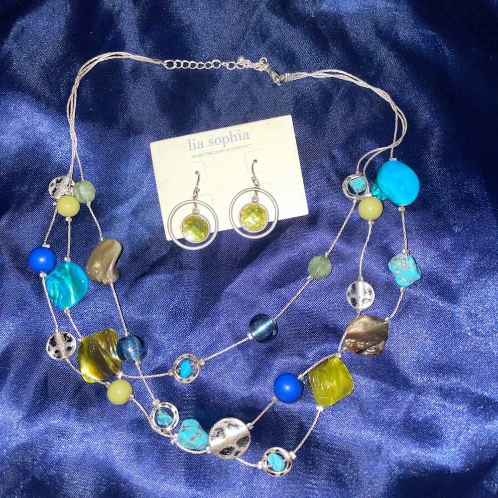 Lia Sophia necklace and earrings